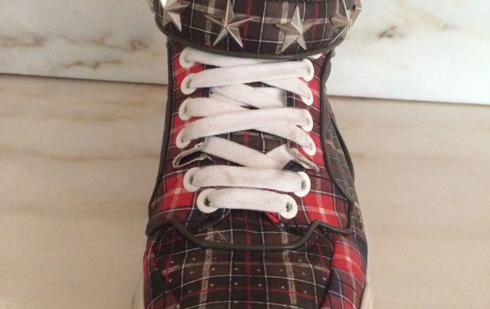 BLOG-RED PLAID SNEAKER